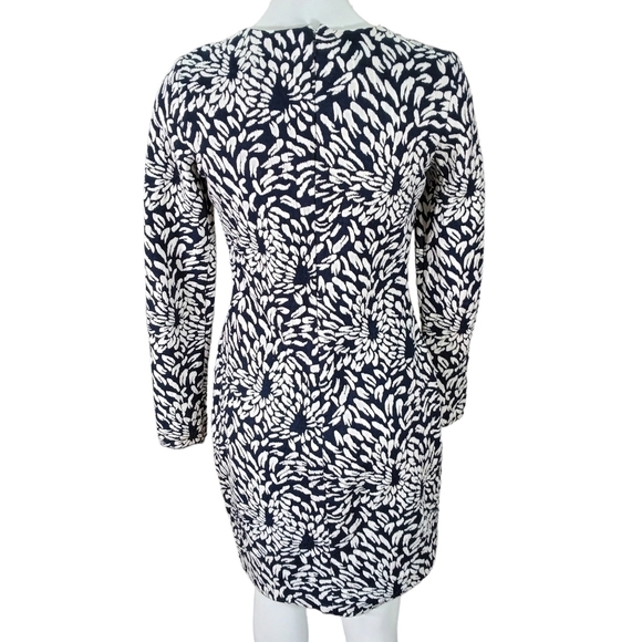 Badgley Mischka Belle Navy and Cream Midi Bodycon Dress size 8 EUC - Picture 7 of 9